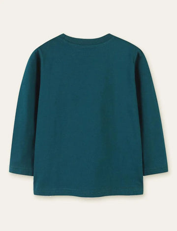 Rainbow Elk Printed Long Sleeve T-shirt - Mini Taylor